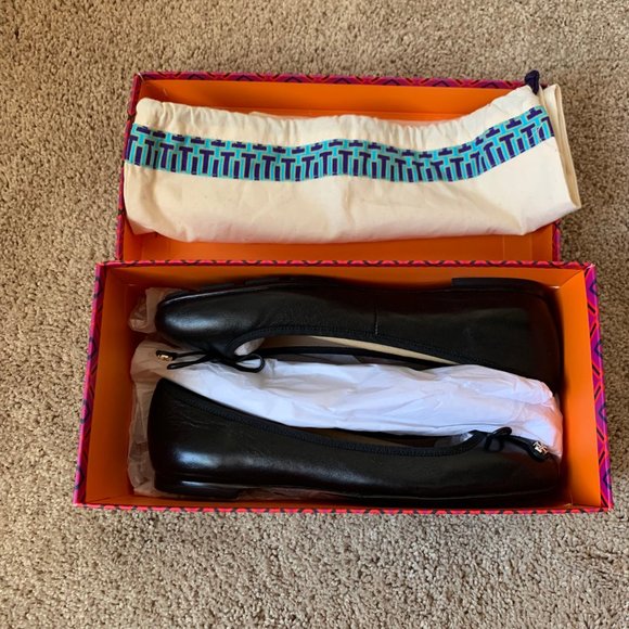 Tory Burch Black Laila Driver Ballet Flats (Sz 36 = US 5.5-6) - Picture 3 of 12